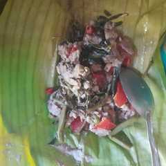 รูปของ Pepes daging sapi tempe dan kangkung