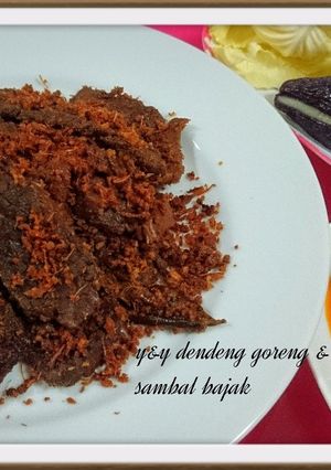 Foto resep Dendeng goreng & sambal bajak