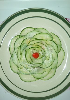 A picture of Cucumber garnishing.