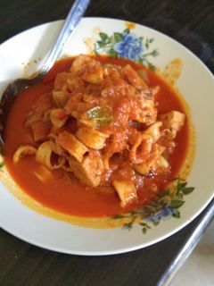 Foto resep Tumis cumi tahu pedas