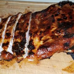 A picture of Dr pepper pork ribs.