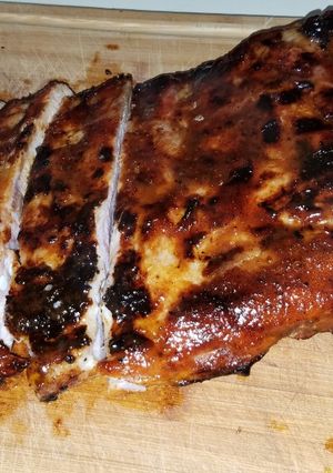 A picture of Dr pepper pork ribs.