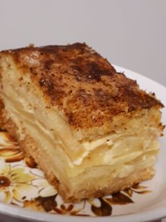 Una foto de Torta de manzana sin batido