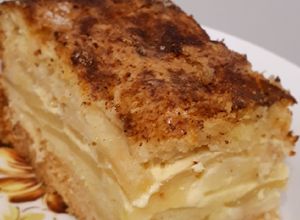 Una foto de Torta de manzana sin batido