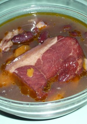 Szárazbableves Ella kuktában recept fotója