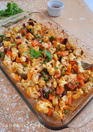 A picture of Baked Winter Veggies.