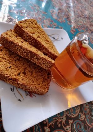 عکسی از دستور کیک بدون روغن و شکر