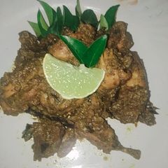 A picture of Chettinad chicken dried masala.