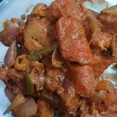 A picture of Chatpati soya chaap.