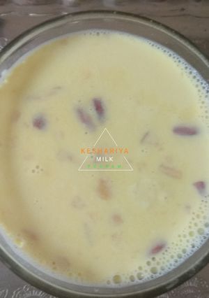 A picture of Kesariya milk.
