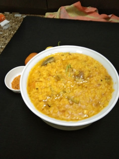 A picture of Sambar rice.