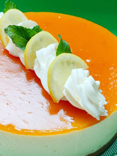 Una foto de Tarta mousse de limón con Thermomix