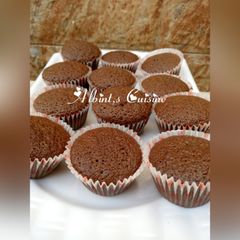 A picture of Basic chocolate cupcakes.