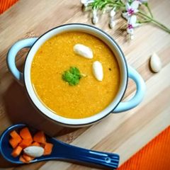 Carrot Pumpkin and Almond Soup A picture of Carrot Pumpkin and Almond Soup.