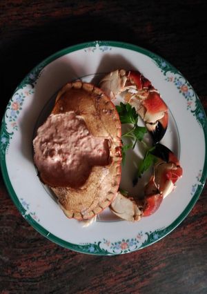 Una foto de Buey de mar relleno