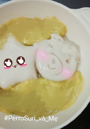 Hình của món Oats tofu on Avocado sauce - Đậu hũ non ym sốt bơ.