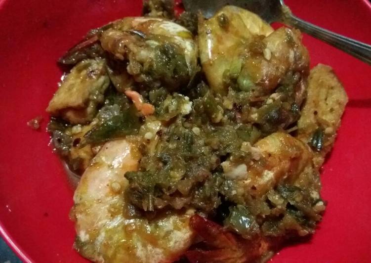 Langkah Mudah untuk Menyiapkan Udang tahu masak cabai hijau, Lezat