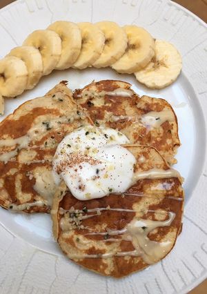 Une photo de Pancakes banane-amande-coco