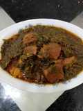 Butter oxtail spinach