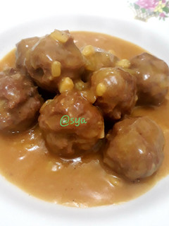 Foto resep Bola-bola daging Saus gravy