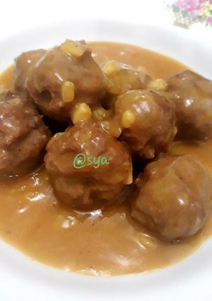 Foto resep Bola-bola daging Saus gravy