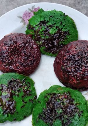 Foto resep Surabi red velvet, greentea