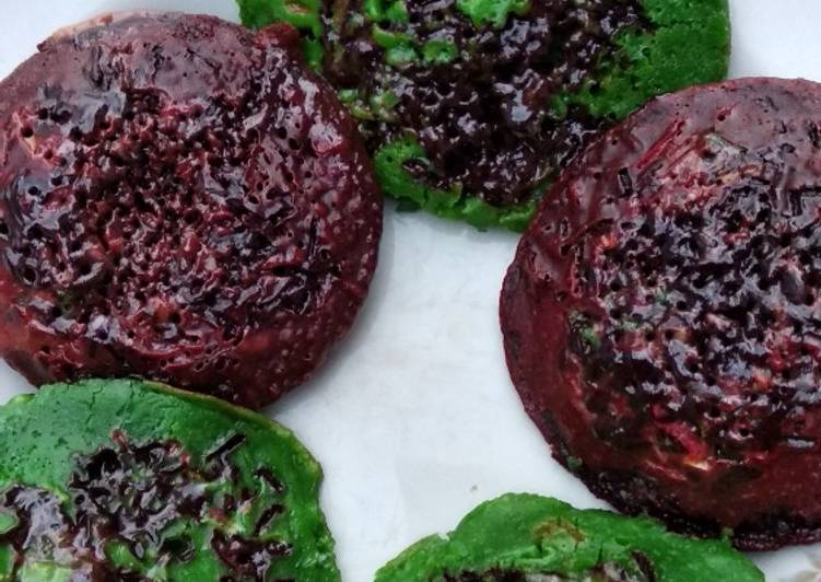 macam mengolah Surabi red velvet, greentea yang kenyang