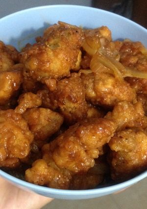Foto resep Ayam pop corn with barbecue sauce