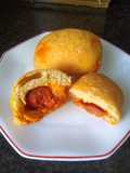 Bollu preñau (bollo relleno de chorizo)