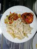 Pasta penne en salsa alfredo