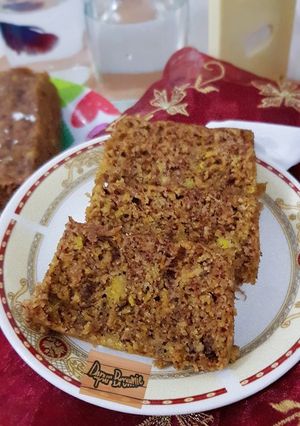 Foto resep Bolu Pisang Oat (Banana Flour Oat Cake)