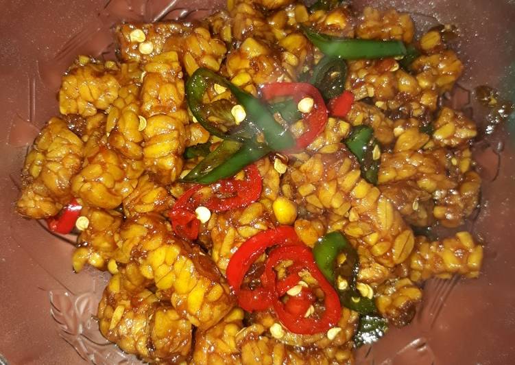 Resep Orak arik tempe pedas manis yang Lezat