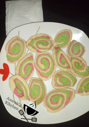 A picture of Rainbow cookies.