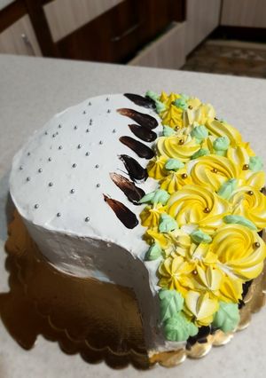 عکسی از دستور کیک با روکش خامه 🎂🍦