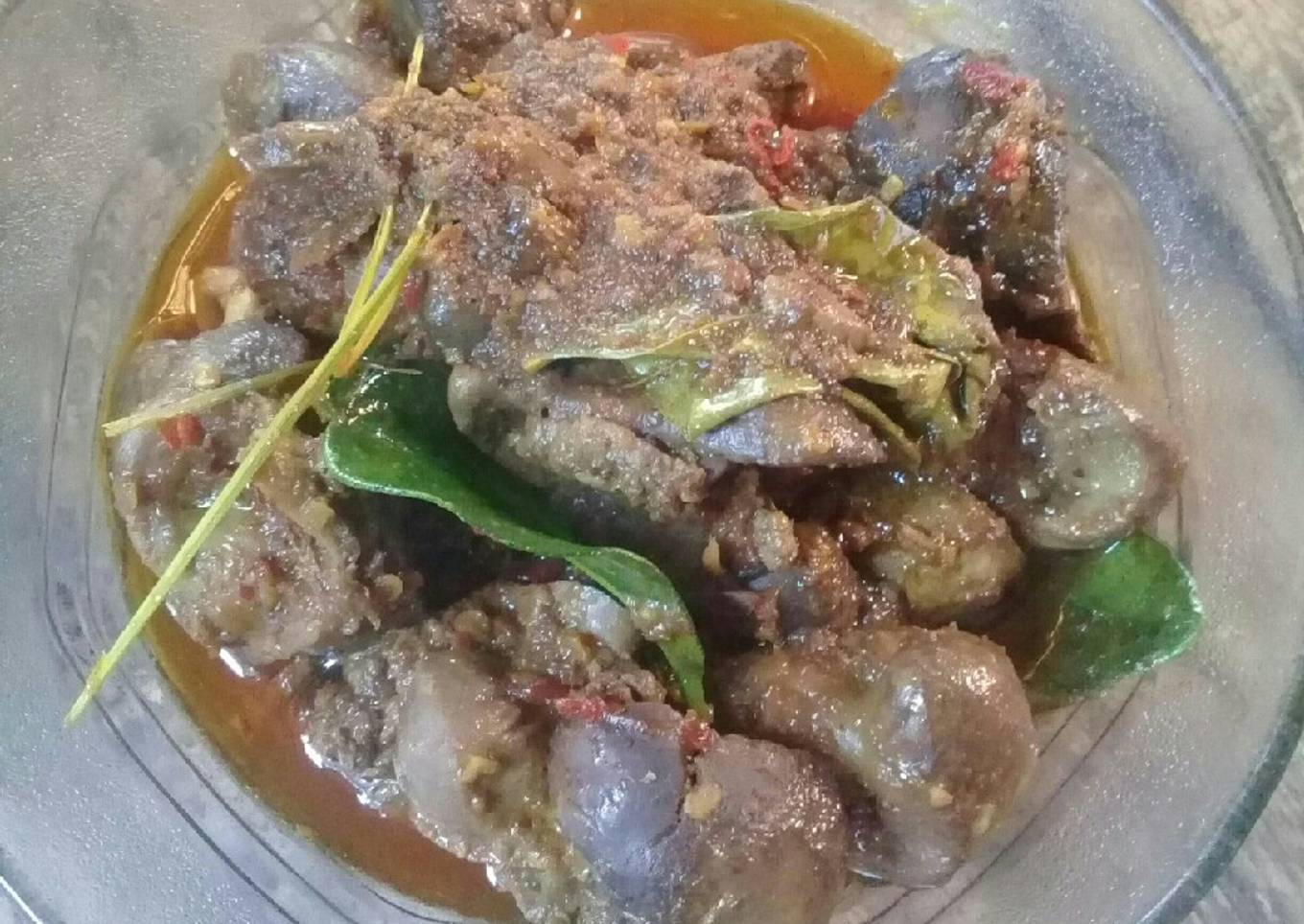 Rendang ati ampela ayam
