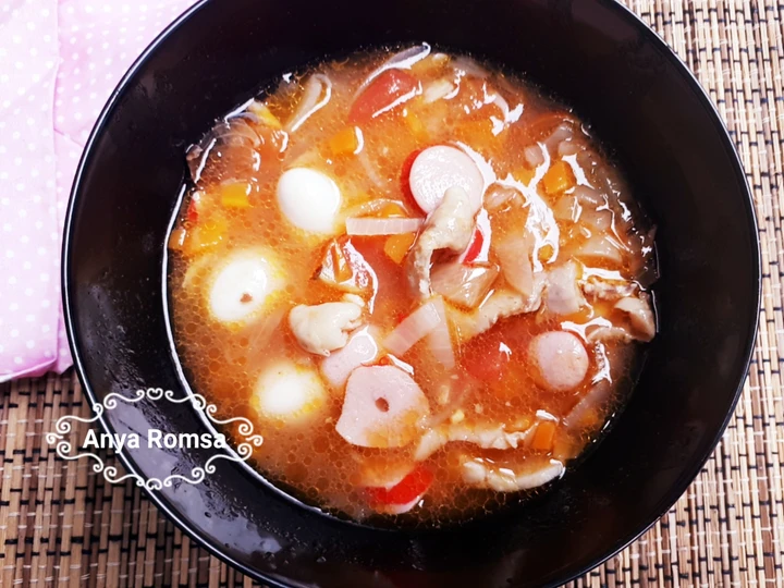 Cara Gampang Membikin Resep Warna Warni Sup Merah yang Enak Banget Anti Ribet, Menggugah Selera