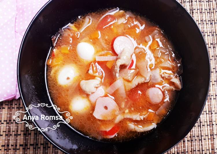 Resep Warna Warni Sup Merah yang Lezat Sekali