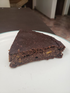 Una foto de Torta de chocolate y naranja low carb