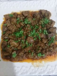 صورة لوصفة طبق بكبدة الدجاج 😚😚