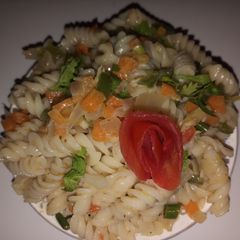 A picture of Yummy mayonnaise pasta.