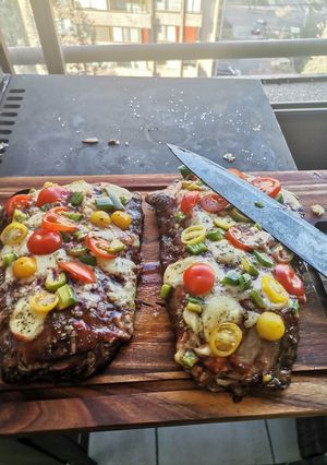 Una foto de Palanca a la Pizza en parrilla