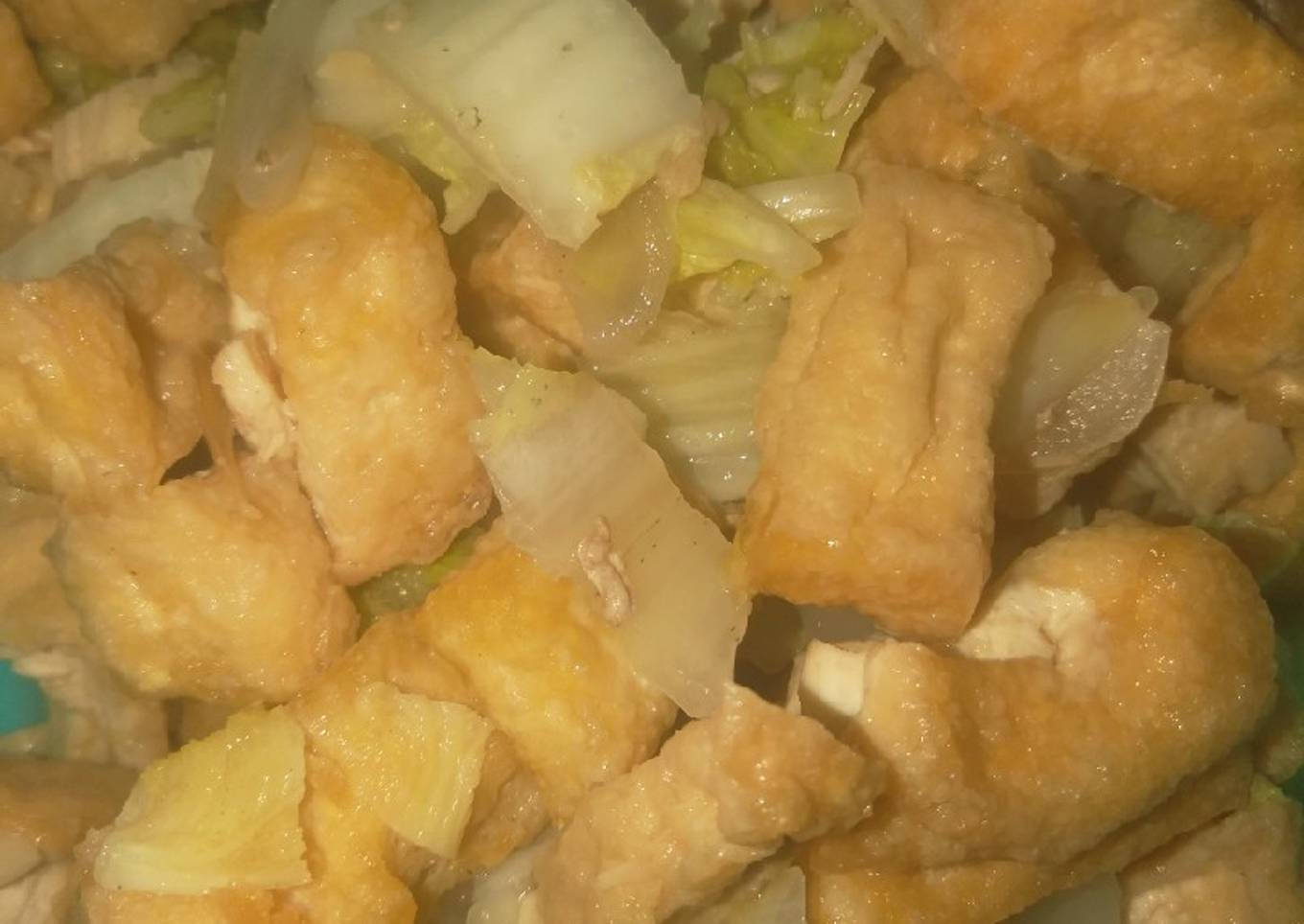 Tumis tahu sawi putih