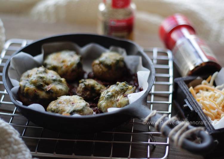 Step-by-Step Guide to Make Speedy Spinach stuffed Mushroom cheese