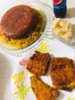 عکسی از دستور ماهی قزل با پودر سوخاری