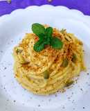 Spaghetti senza glutine con crema di zucca e ricotta senza lattosio