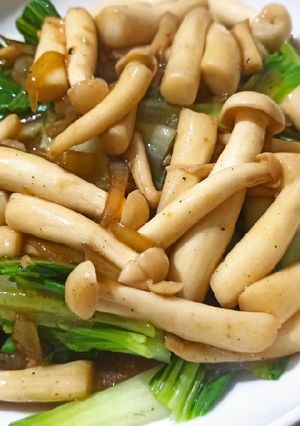 Foto resep Pokcoy Siram Jamur Shimenji