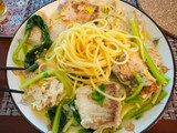 蒜香奶油鯛魚義大利麵
