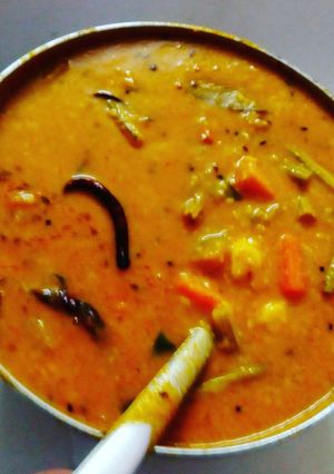 A picture of Sambar dal.