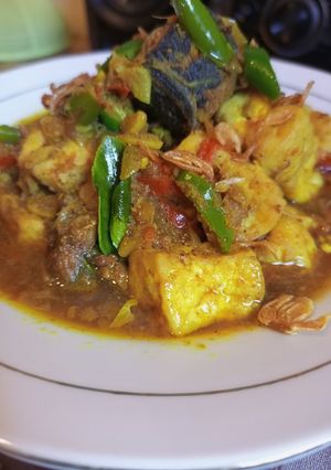 Foto resep Kare Ikan Tongkol Tahu Goreng