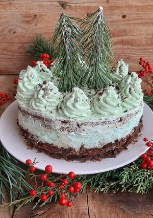 Foto di Torta di compleanno cioccolato e menta